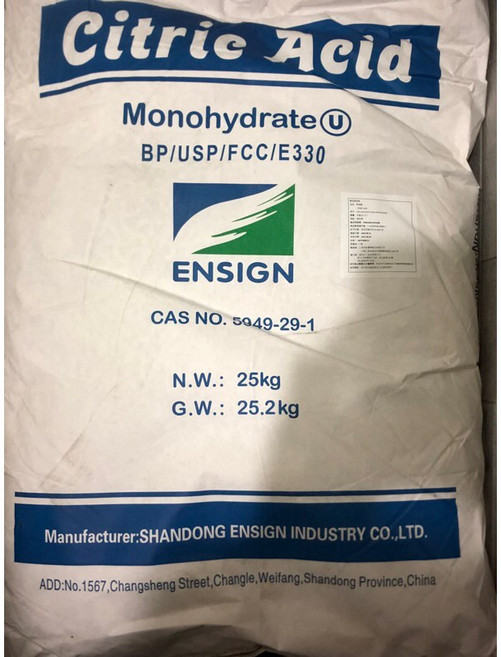 食品級檸檬酸25KG 單水檸檬酸原包裝 廚房清潔好幫手, 1個, 本島, 25kg