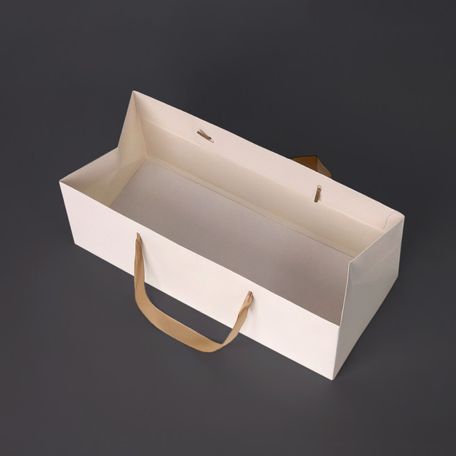 화과자10구 도라지정과 답례품 선물 포장 고급 쇼핑백 10개, 10개 1묶음, 화이트종이백/블랙손잡이끈