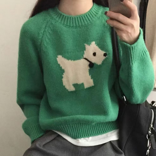 드마엘_카시아 강아지 긴팔 니트(7color) 간절기 데일리 니트