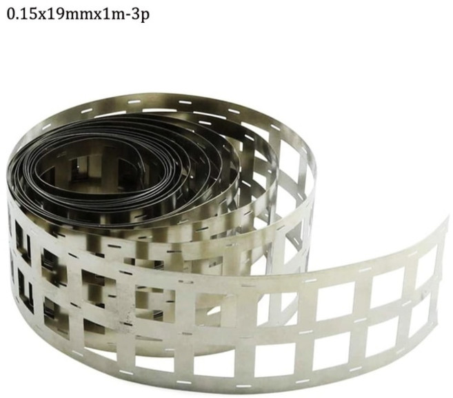 스폿용접기 휴대용 배터리 충전식 용접 리튬 18650 배터리용 니켈 스트립 스폿 용접기, 0.15x19mmx1m-3p