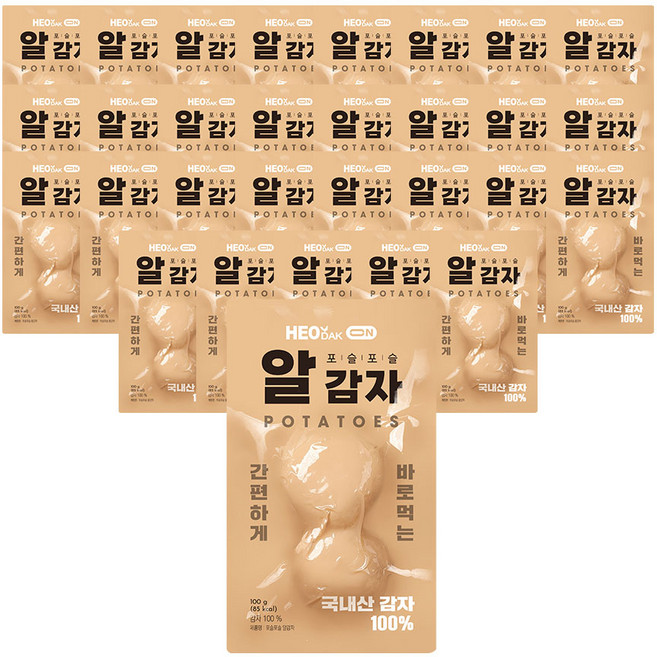 허닭ON 바로먹는 실온 포슬포슬 알감자, 30개, 100g