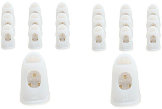 이지앤코 사무용 서류정리 다용도 손가락 골무, 20개, 화이트