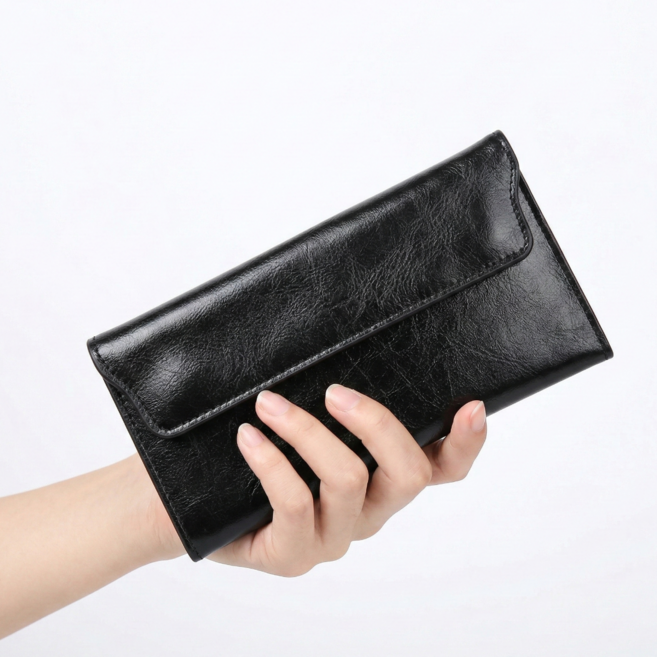 컬러인베리 슬림 가죽 장지갑