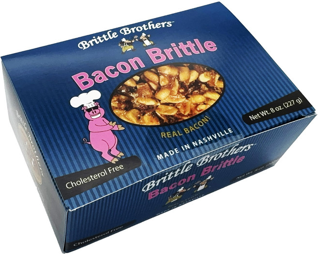 Brittle Brothers Bacon Peanut Bri Brittle Brothers Bacon Peanut Brittle - 8 oz Gift Box - Gourmet Ca, 1개, 226g