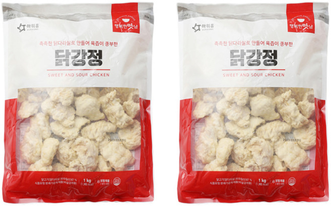 아워홈 행복한맛남 닭강정, 2개, 1kg