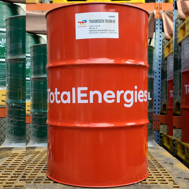 토탈 트랜스미션 TM 80W90 200L 드럼 GL-5 액슬 데후 디퍼런셜 기어 오일 (자가 하차 상품), 1개