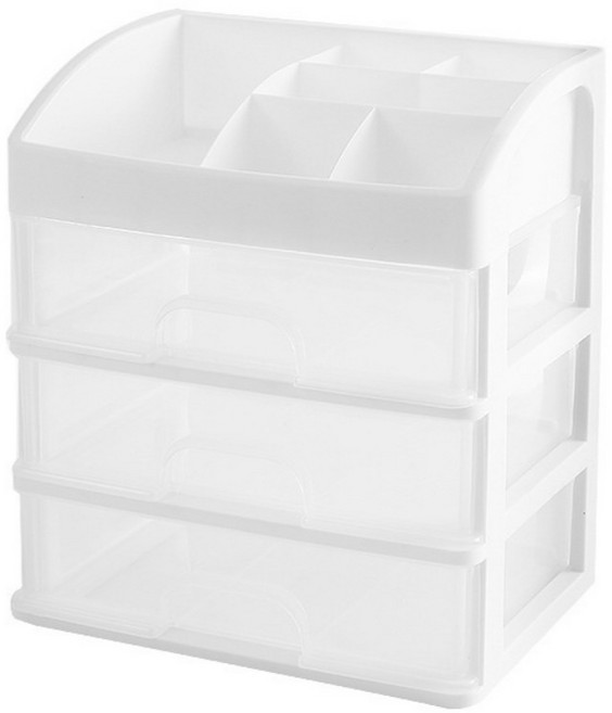 홈앤라온 깔끔 화장 정리 서랍함, 1개, 화이트