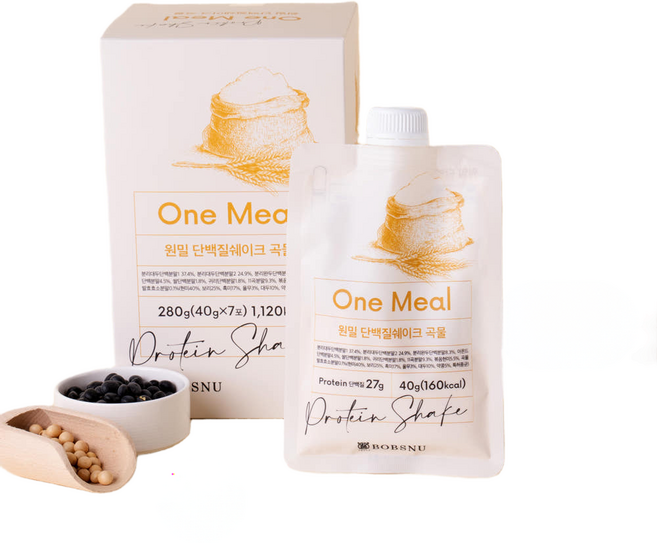 서울대 밥스누 완벽한 한끼 원밀 식사대용 프로틴 단백질 쉐이크 (곡물맛), 40g, 28개