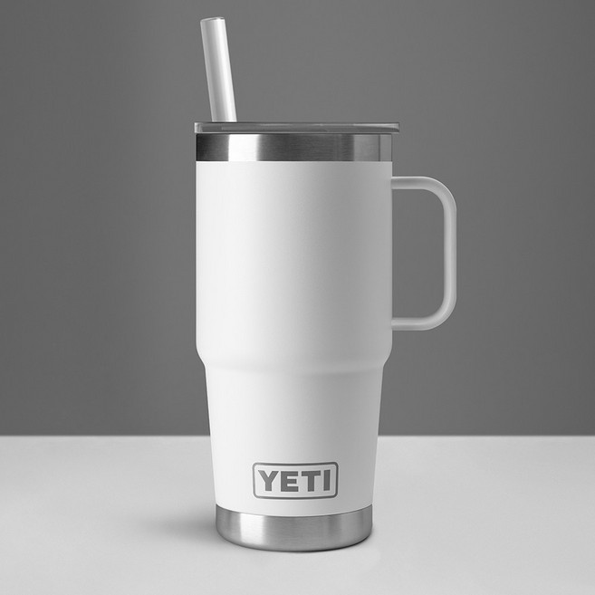 [정식수입] 예티 텀블러 램블러 스트로우 머그 739ml 25oz (화이트) 리브퍼콜라보 식약처인증, 화이트, 1개