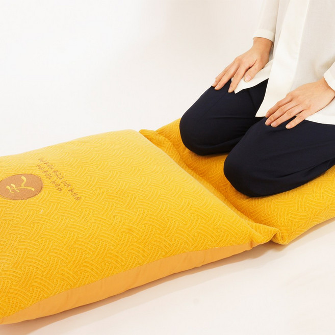 (프리미엄) 허리편한 HSP 2단절방석(접이식)(60cm x 104cm x 18cm)- 국내산 최상급 순면 목화솜 80% 명상 요가용 편안한 절방석