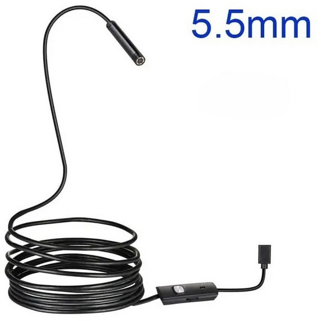 5 7MM 안드 내시경 3 1 USB/ USB/Type C 검사 카메라 스마트폰용 방수, 3 5m, 5 5 mm, 1개