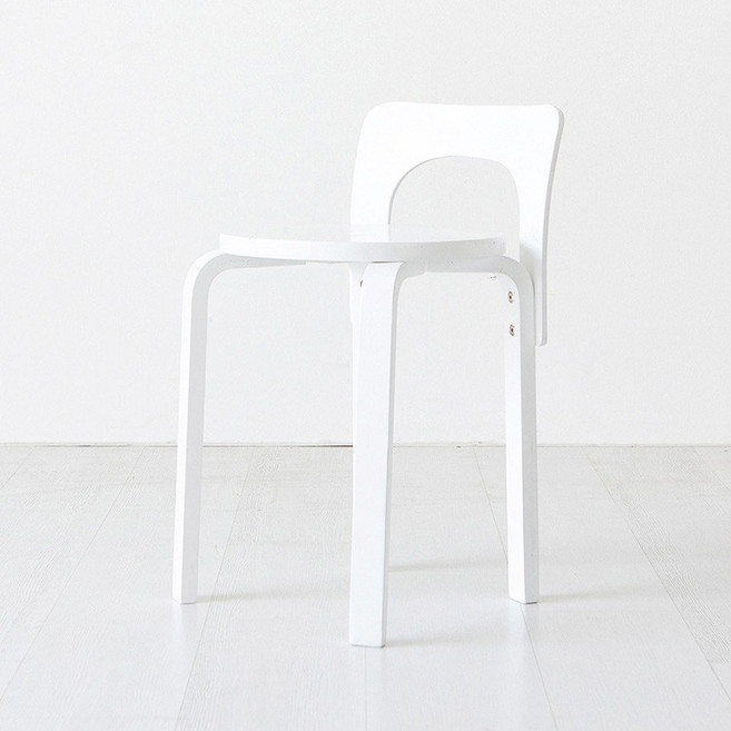마켓비 OLIVER 등받이 의자 N형, 화이트, 1개