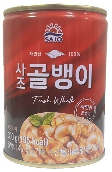 사조 자연산 골뱅이 캔 통조림, 300g, 24개
