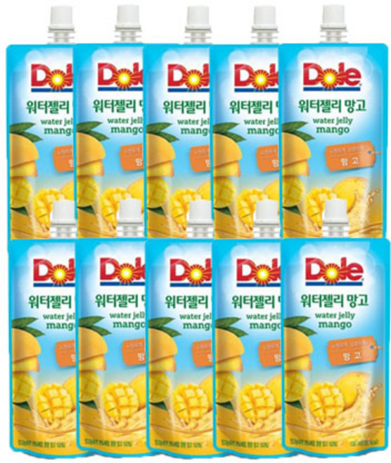돌 워터 젤리 망고, 130ml, 10개