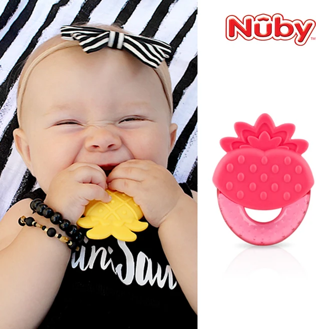 누비 아이스겔 과일 치발기_딸기, 1개 - 쿠팡