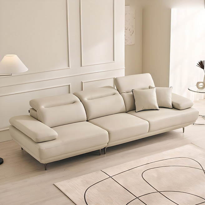 우아미 바온 4인용 소파 + 쿠션 2p 방문설치, 라이트그레이