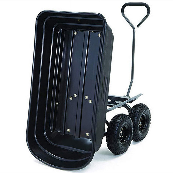 농업용 손수레 운반차 가든 카트 구루마 리어카 핸드카, 1개, 블랙