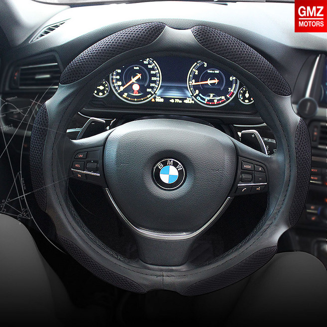 지엠지모터스 핵사곤 엠보 매쉬 핸들커버, 레드 + 블랙