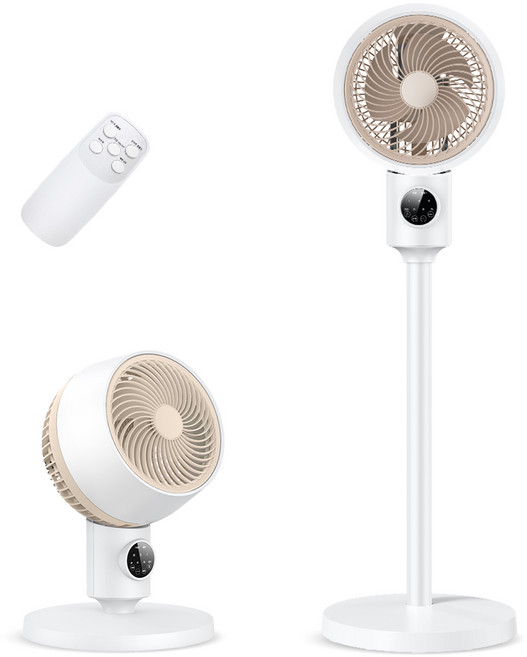 LifeSync 서큘레이터 선풍기 무소음 BLDC 에어 써큘레이터 스탠드 탁상용 리모컨포함 XH2001Y, BEIGE