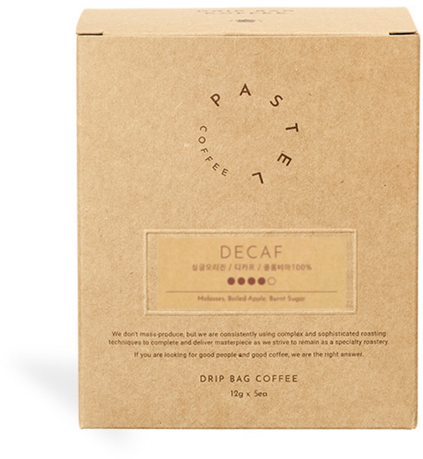 파스텔커피웍스 콜롬비아 디카페인 드립백 12g x 6ea, 단품, 단품