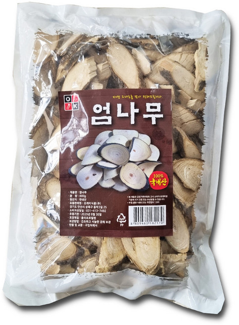 국내산 엄나무 600g 슬라이스 한방재료 백숙 삼계탕 말린엄나무, 1개