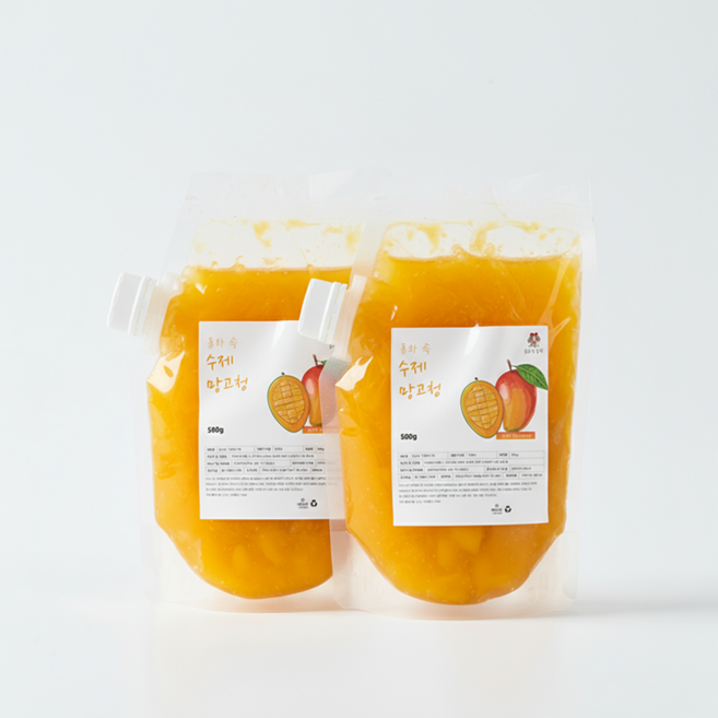 동화속 프리미엄 자일로스 홈카페 수제 망고청, 1개, 2개입, 500g
