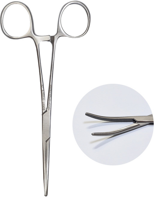 의료용 캘리 가위 16cm 곡선형 포셉 켈리 병원 의료 외과, 1개