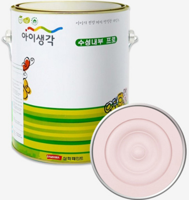 삼화 아이생각 수성 벽지벽면 무광페인트 4L, 뉴트럴핑크, 1개