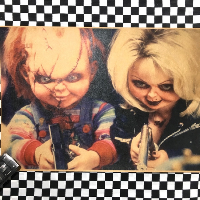 老番顛 鬼娃恰吉 鬼娃新娘 Chucky 經典電影 裝飾畫 牛皮紙海報
