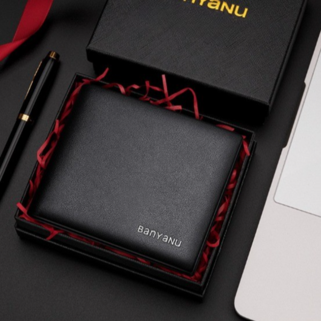 남성 소가죽 심플 슬림 반지갑 N2026