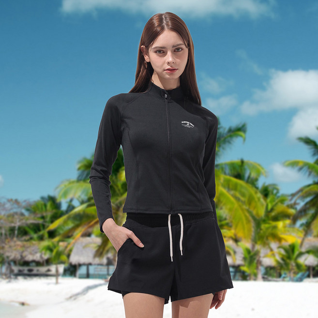 서프닉 여성래쉬가드세트 집업+보드숏 YSBe5201+YSBe4102