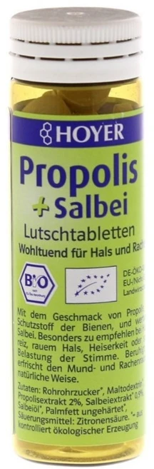 호야 프로폴리스 세이지 캔디 60정 (1개/3개/6개) Hoyer Propolis Sage Lozenges organic 30g, 6개 - 쿠팡