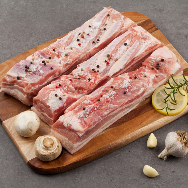 힐링미트 통삼겹살 2kg 비계적은 삼겹살 구이용 보쌈용 개별포장가능 절단가능, 1개, 삼겹살 보쌈용 4등분