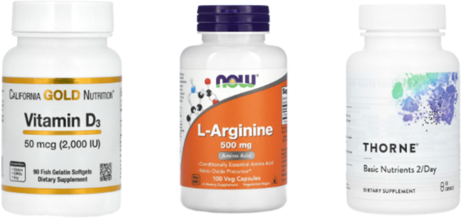 20대영양제 고약사추천 쏜 2/데이 60정 + 나우 아르기닌 500mg 100정 + 캘리포니아골드뉴트리션 비타민D3 2 000IU 90정, 1개