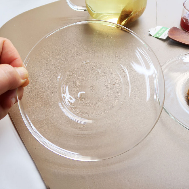 렐리아 내열유리 컵받침, 1개, 투명