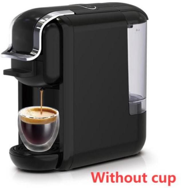 캠핑용 이탈리아 휴대용 네스프레소 캡슐 커피 머신 4 in 1 멀티 차가운 인기있는 우유 220V 1450W 600ml 1, 2) set2, 02 Balck_01 CHINA