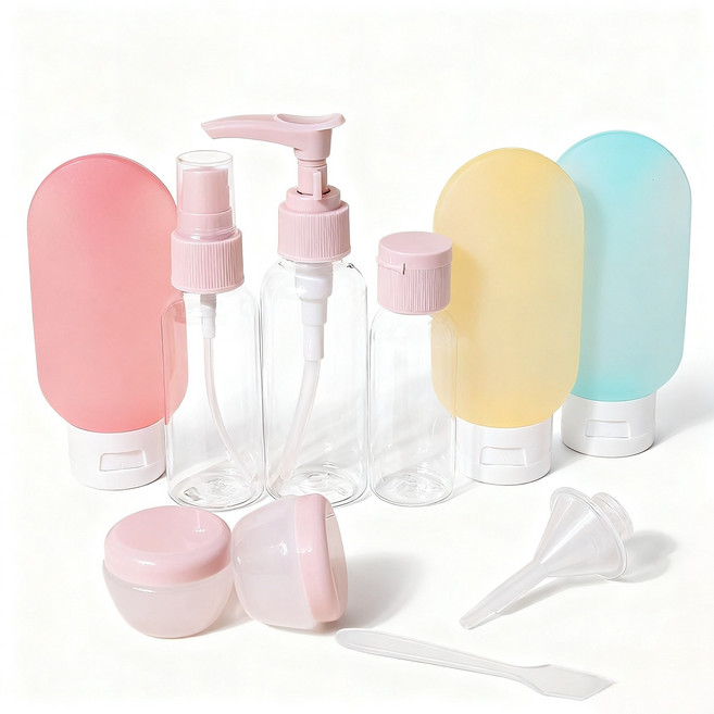 PZAA 11종 실리콘 공병 샴푸 공병 화장품 공병 여행용 공병, 1개, 채색