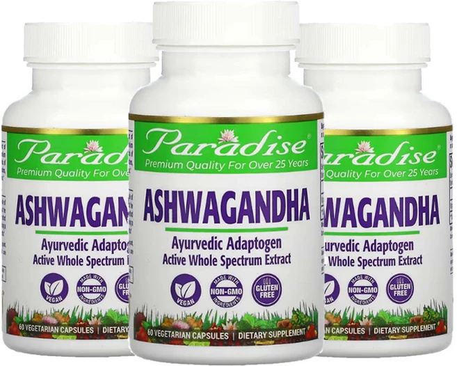 파라다이스허브 Ashwagandha 아쉬아 간다 아슈와간다 60캡슐3통, 3개, 60정 - 쿠팡