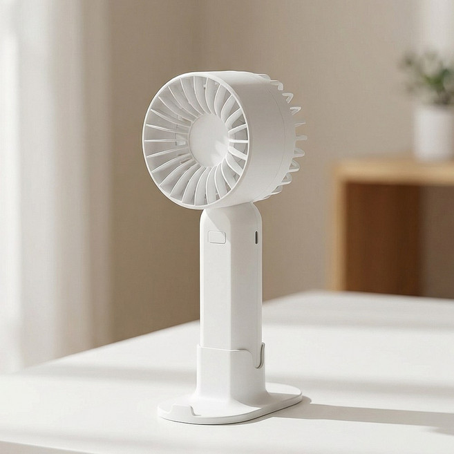 윈디 핸디 휴대용 탁상 손 선풍기 무소음 미니 BLDC, 화이트