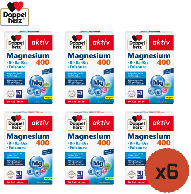 도펠헤르츠 마그네슘 400 비타민 엑티브 30정 6박스
