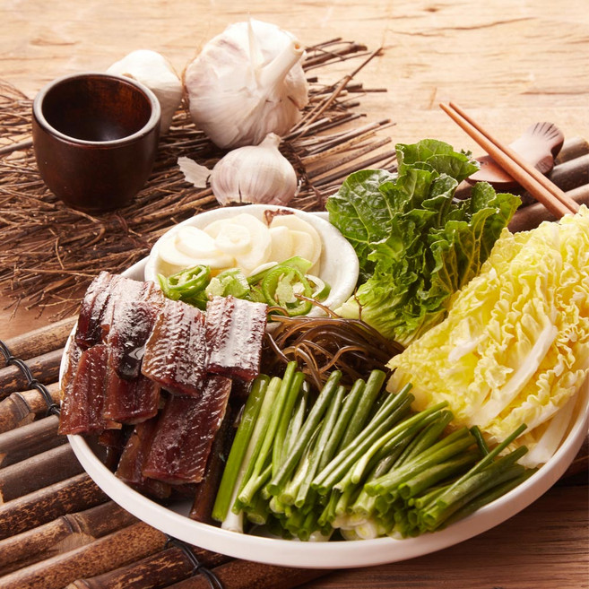 포항 구룡포 과메기 꽁치 청어 프리미엄 야채세트, 1개, [꽁치]10미20쪽단품