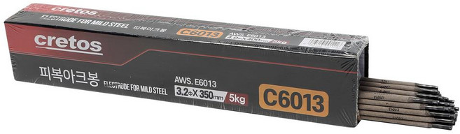 장가네공구 크레토스 피복 아크봉 C6013 용접봉 막봉 아크 연강봉 5KG단위 마일드 철판, 1개, 3.2파이