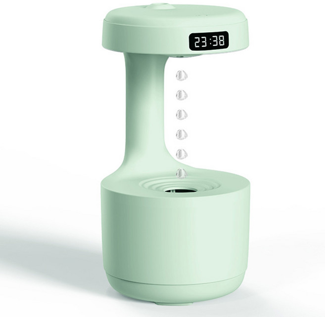 무중력가습기 집들이 선물 인테리어 초시각적 아이디어 역류 반중력 물방울 가습기, 녹색, 겨울가습기