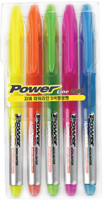 자바펜 파워라인 5색 형광펜 세트, 단품