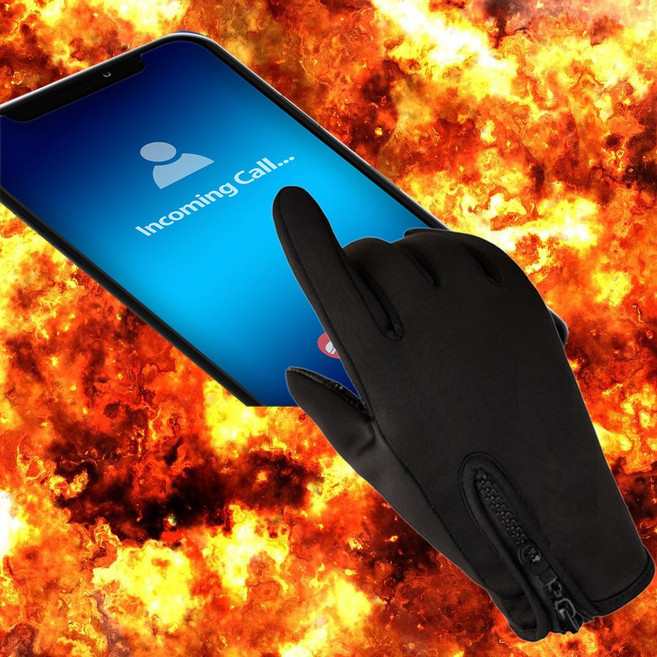 이글 방한용 스마트폰 터치장갑 택배장갑, 블랙, 1개