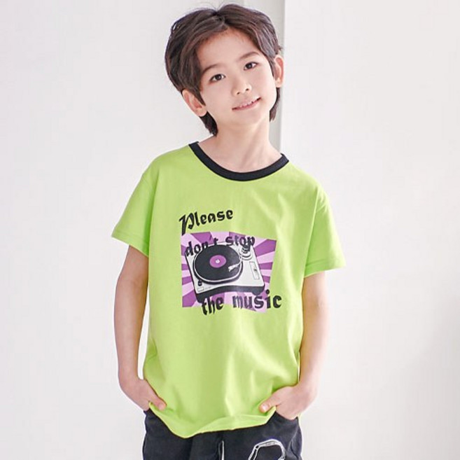 잭키드 남아용 턴테이블 반팔티