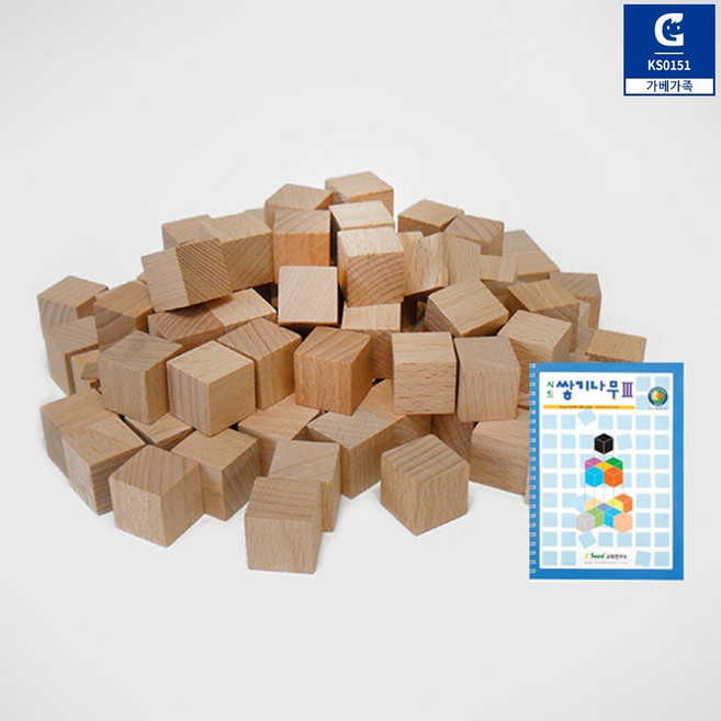 취향저격 KS0151 큰솔 원목쌓기나무 3단계 세트 1개