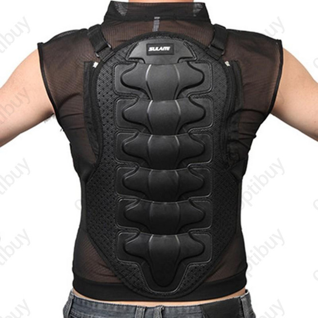 오토바이상체보호대 조끼 보호장비 등 갑옷 척추 가슴, 3XL, 블랙, 1개