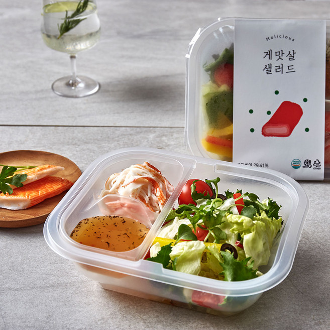 홀리셔스 한 끼 샐러드 게맛살 5팩, 1개, 170g