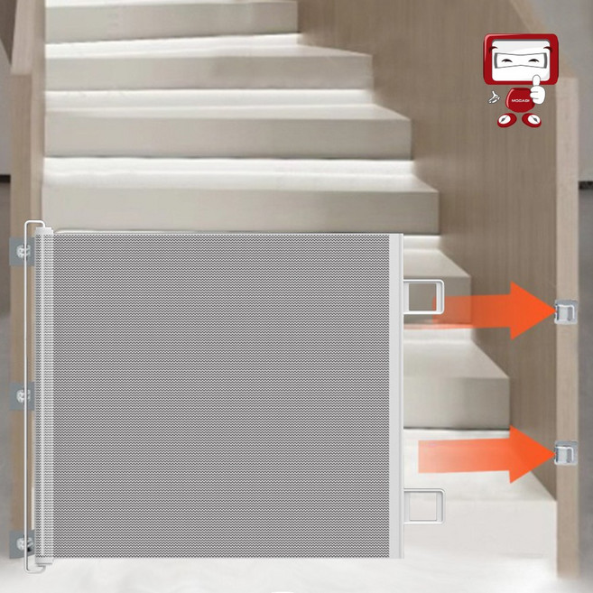 모가펫 슬라이딩 안전문 강아지 반려동물 매쉬 펜스 가림막, 1개, 화이트